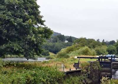 View of St Mullins lock from below the lock