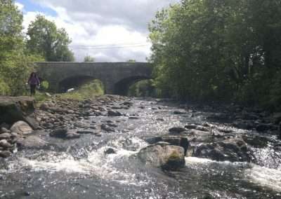 Bridge over a shallow river barrow at Tinnahinch