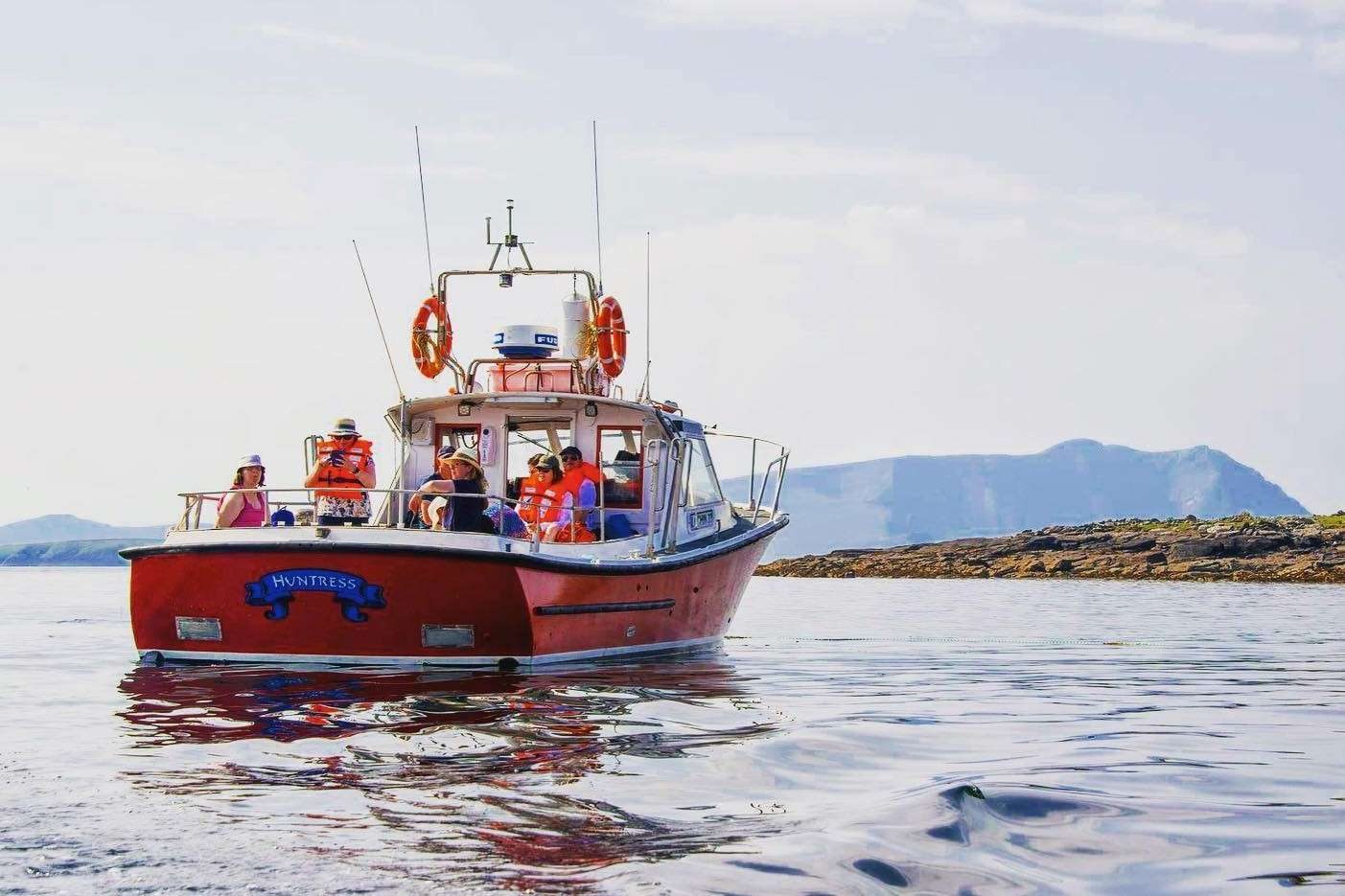 Customers aboard a boat trip with Blacksod Sea Safari