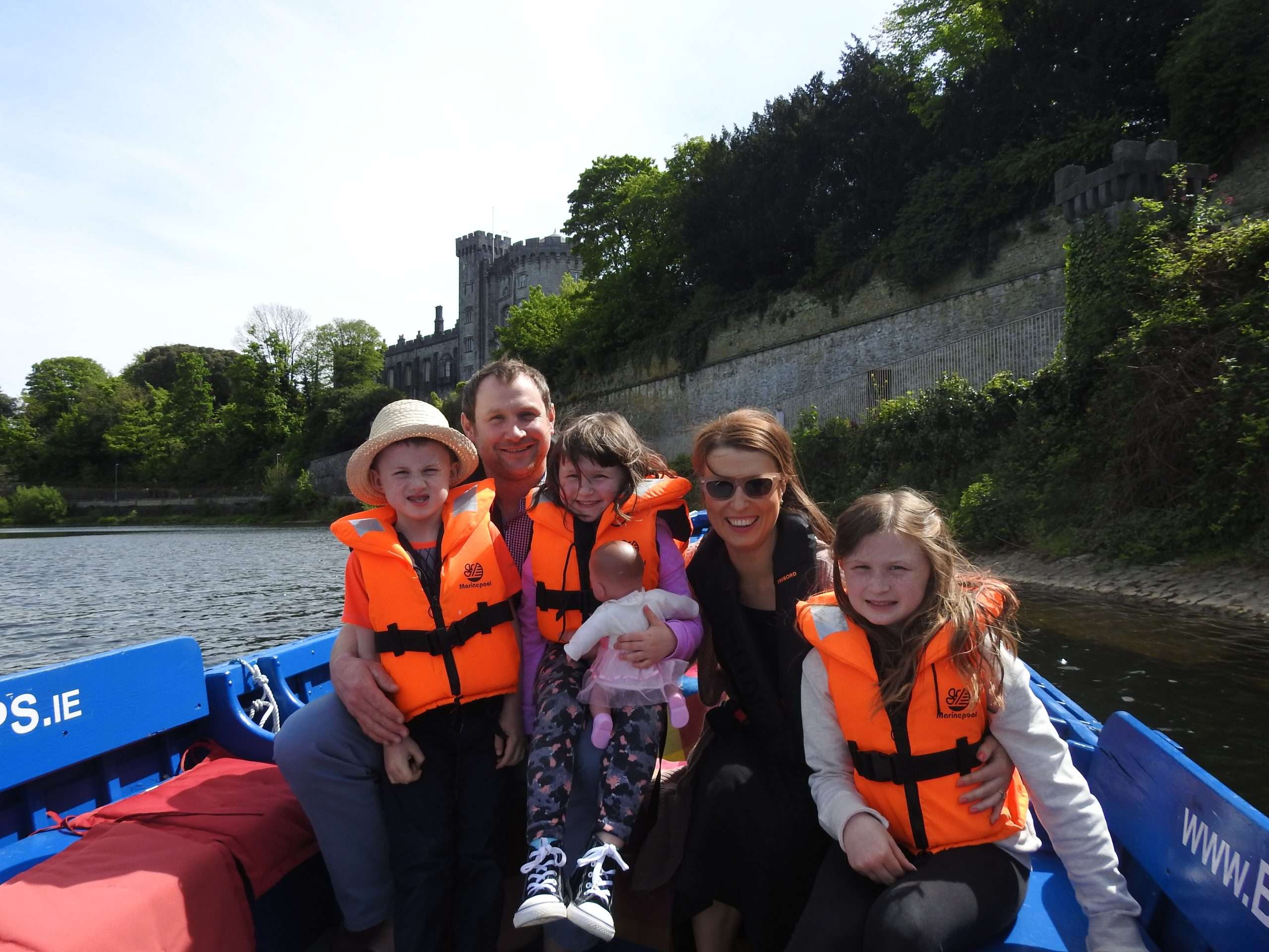Family on boat trip in Kilkenny