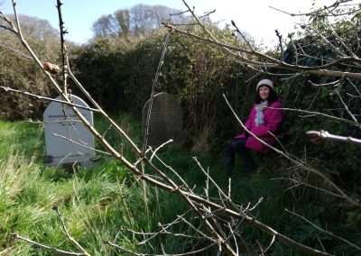 Ann Marie in the Graveyard at Three Castles, county Kilkenny, Ireland