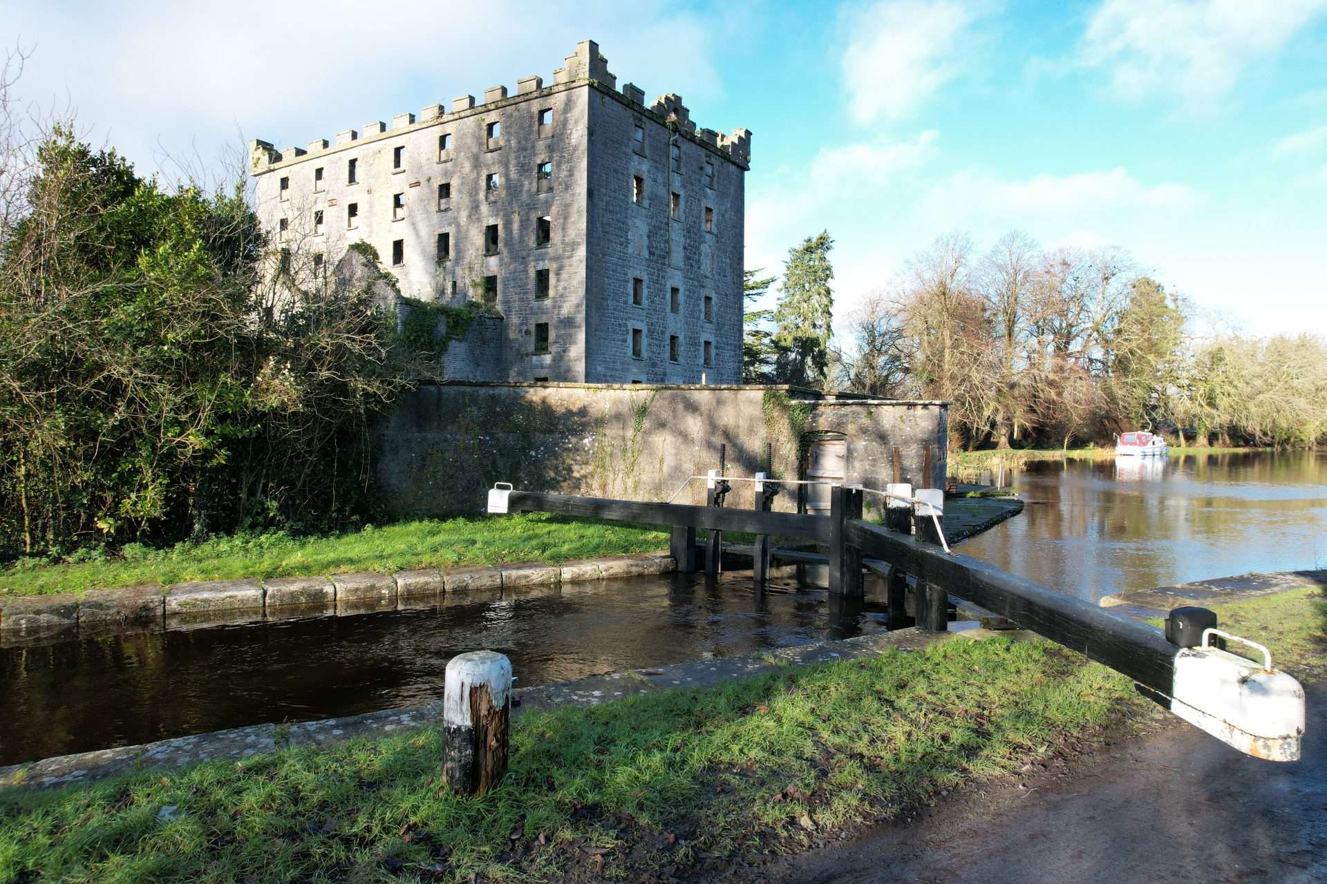 Levitstown Mill and Lock Gates in winter