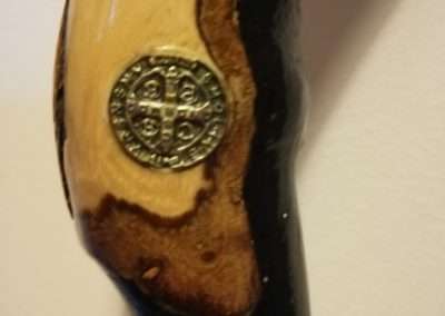 St Benedict Medal set in walking stick