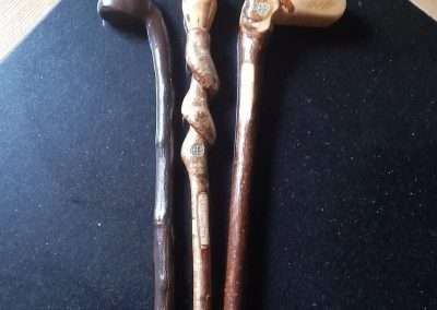 Three examples of MurtAthy Walking Sticks