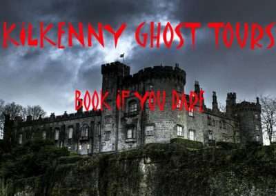 Advert for Kilkenny Ghost Tours with Kilkenny Castle in background