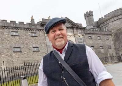 Nevin from Shenanigans Walking Tour outside Kilkenny Castle
